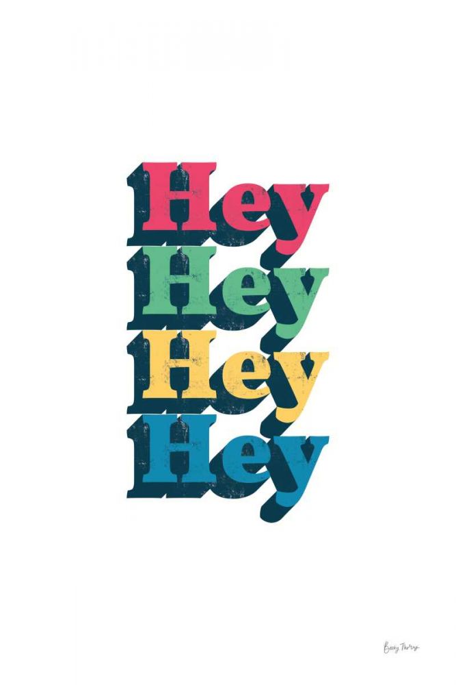 Rainbow Hey Bold art print by Becky Thorns for $57.95 CAD