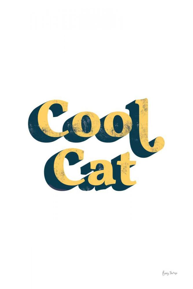 Rainbow Cool Cat Bold art print by Becky Thorns for $57.95 CAD