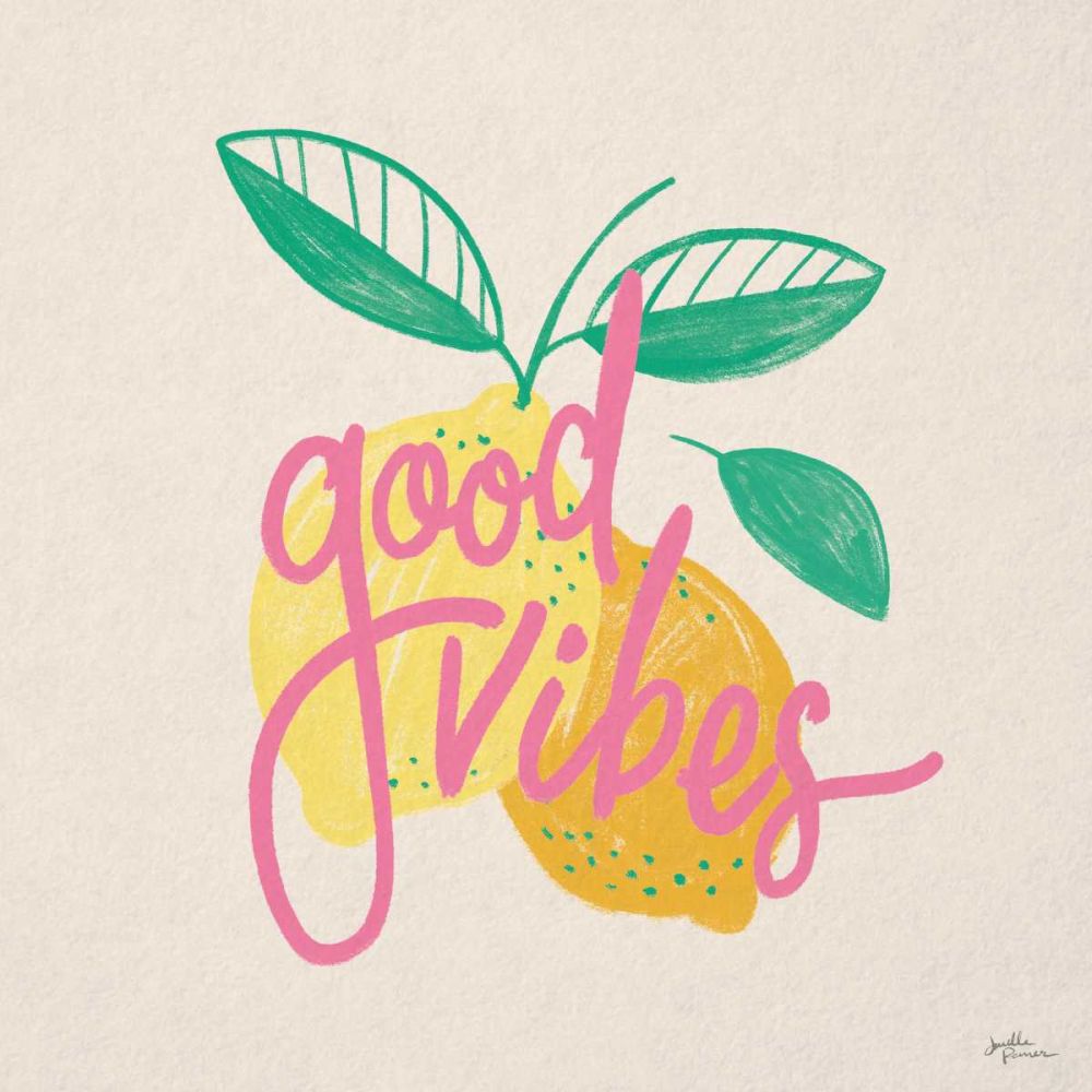 Good Vibes Lemons I art print by Janelle Penner for $57.95 CAD