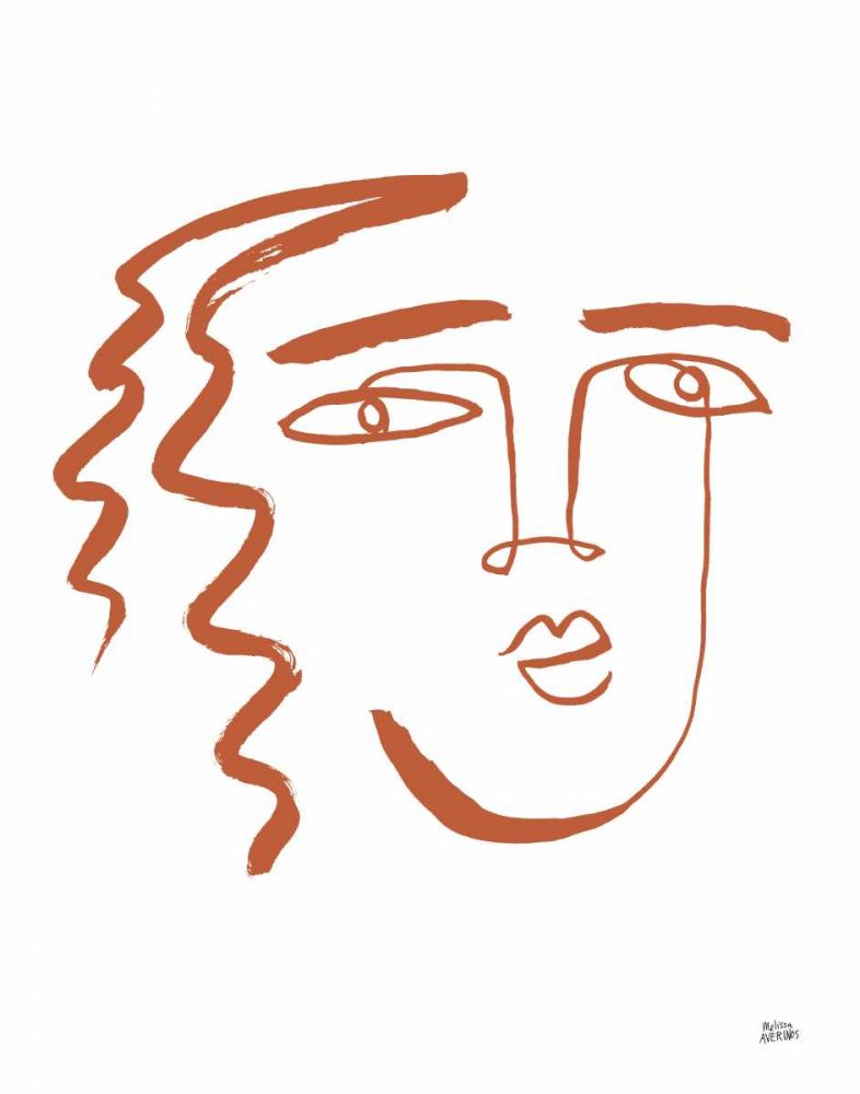 Making Faces V Terracotta art print by Melissa Averinos for $57.95 CAD