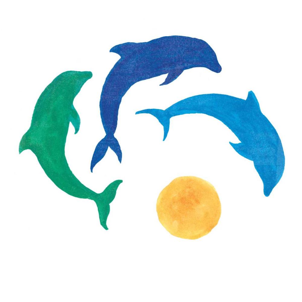 Dolphin Dance art print by Sue Schlabach for $57.95 CAD