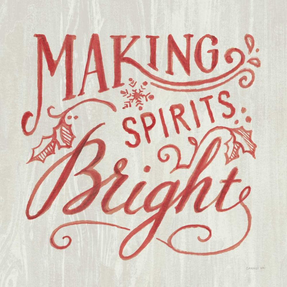 White and Bright Christmas I on Wood art print by Danhui Nai for $57.95 CAD