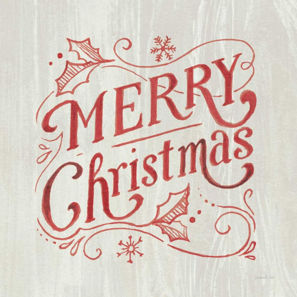 White and Bright Christmas IV on Wood art print by Danhui Nai for $57.95 CAD