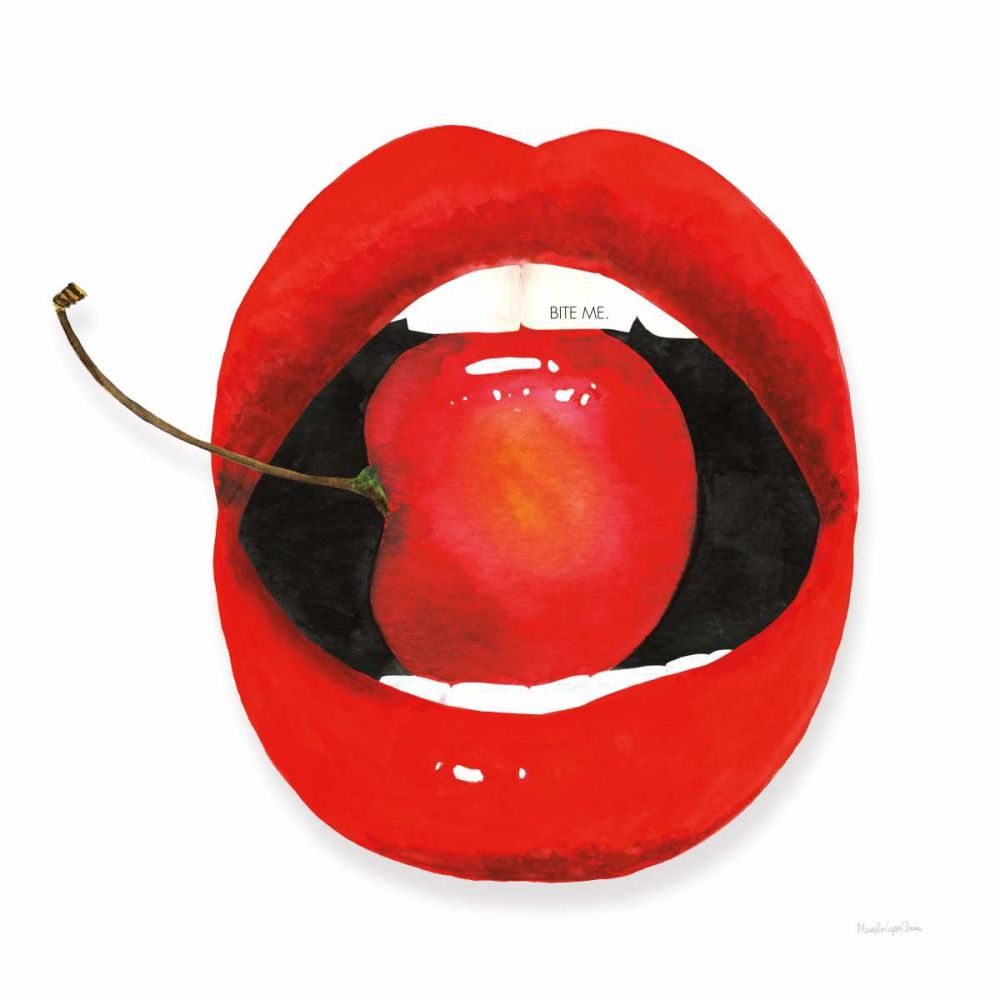 Cherry Lips art print by Mercedes Lopez Charro for $57.95 CAD