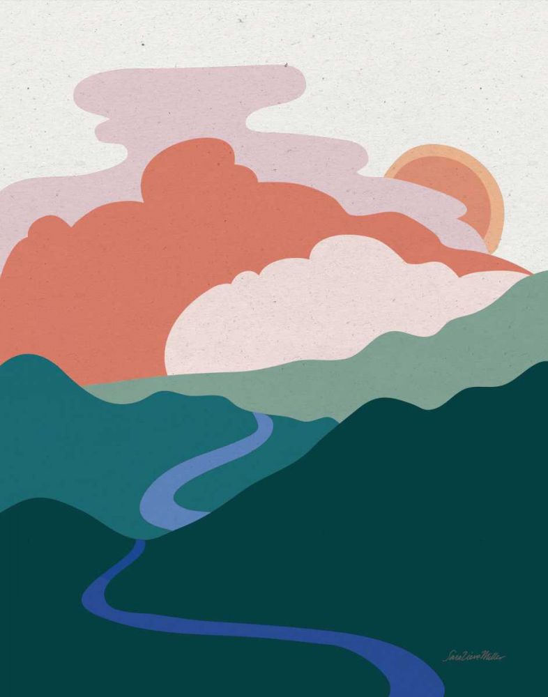 Hills and Valleys I Light art print by Sara Zieve Miller for $57.95 CAD