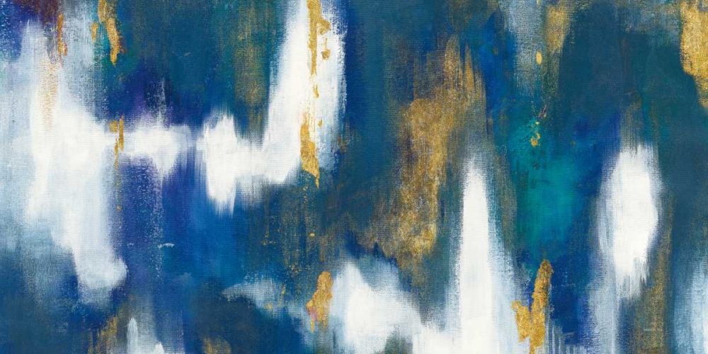 Blue Texture II Gold Crop art print by Danhui Nai for $57.95 CAD