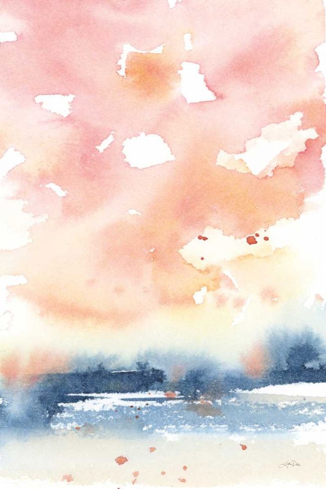 Sunrise Seascape II art print by Katrina Pete for $57.95 CAD