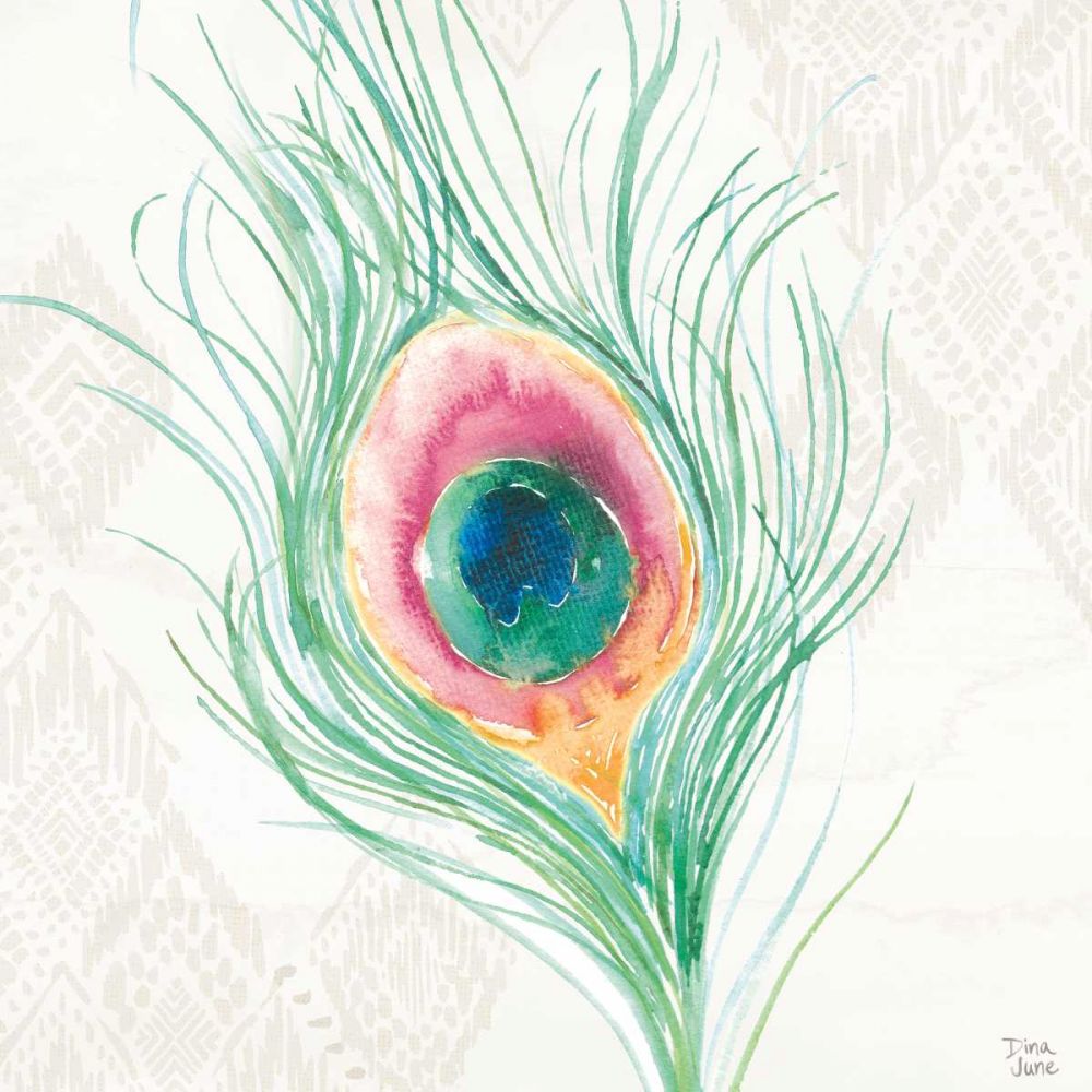Peacock Glory VII art print by Dina June for $57.95 CAD