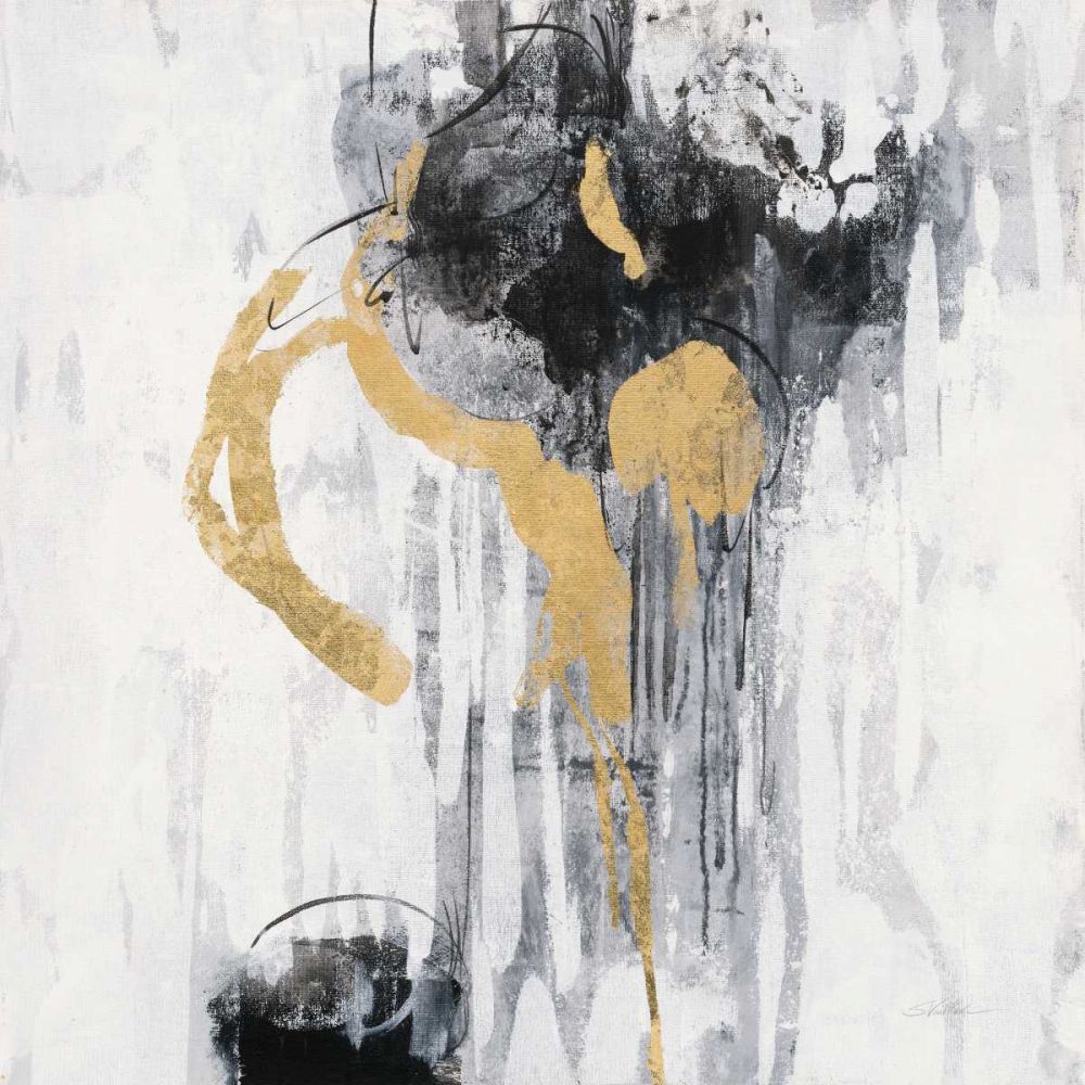 Golden Rain I art print by Silvia Vassileva for $57.95 CAD