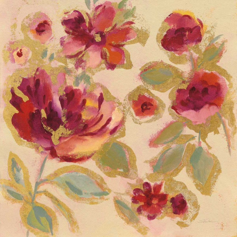 Gilded Loose Floral I art print by Silvia Vassileva for $57.95 CAD