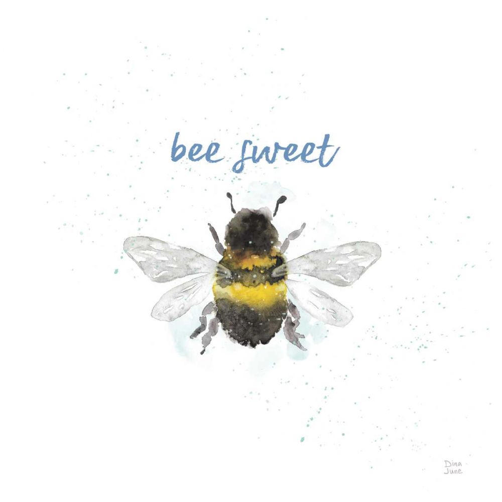 Bee Harmony VI White art print by Dina June for $57.95 CAD