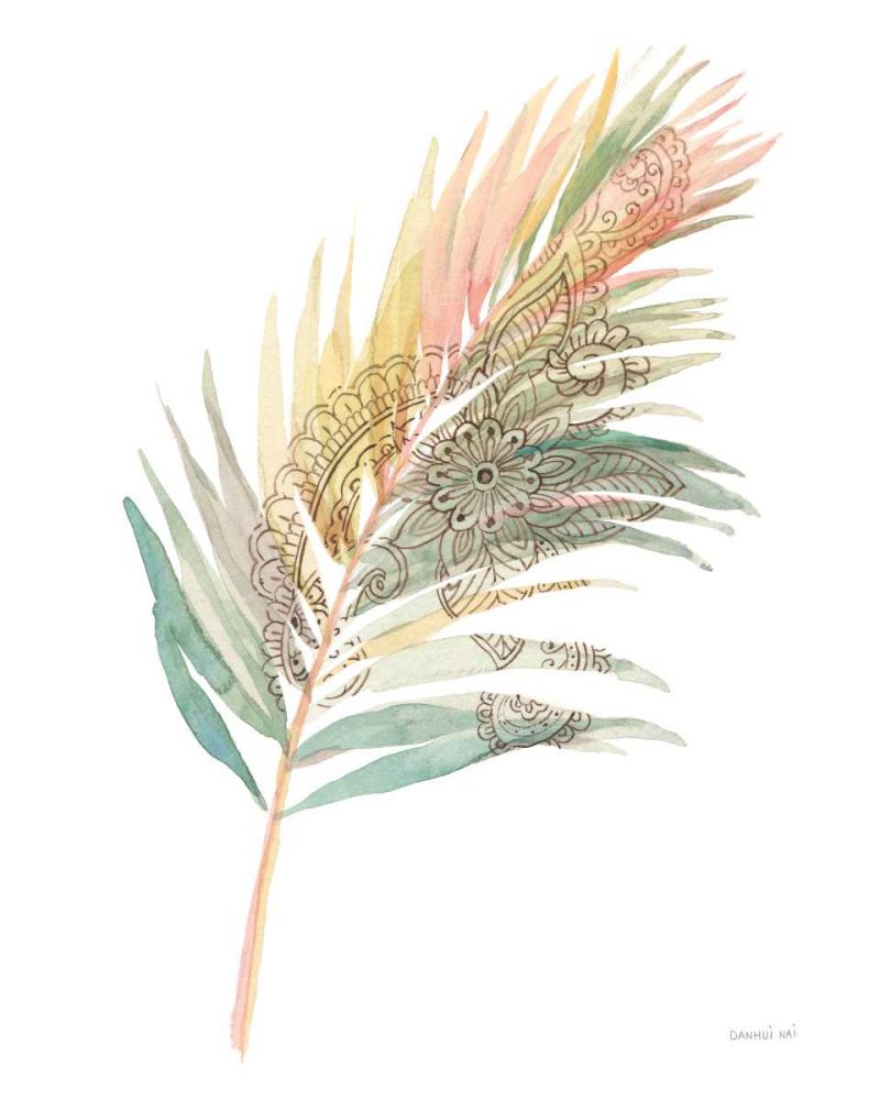 Boho Tropical Leaf III on White art print by Danhui Nai for $57.95 CAD