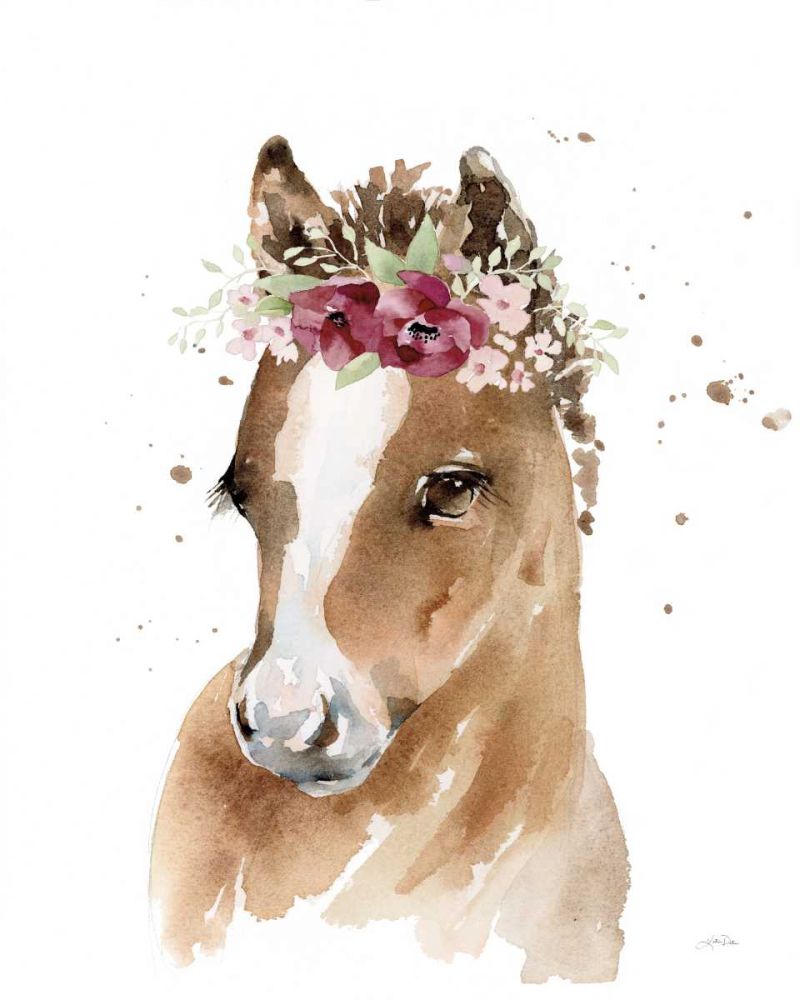 Floral Pony art print by Katrina Pete for $57.95 CAD