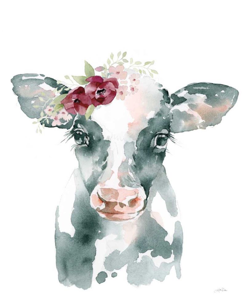 Floral Cow art print by Katrina Pete for $57.95 CAD