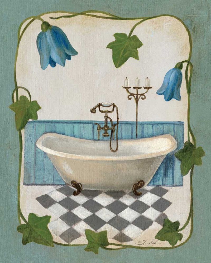 Bell Flower Bath I on Ivory art print by Silvia Vassileva for $57.95 CAD