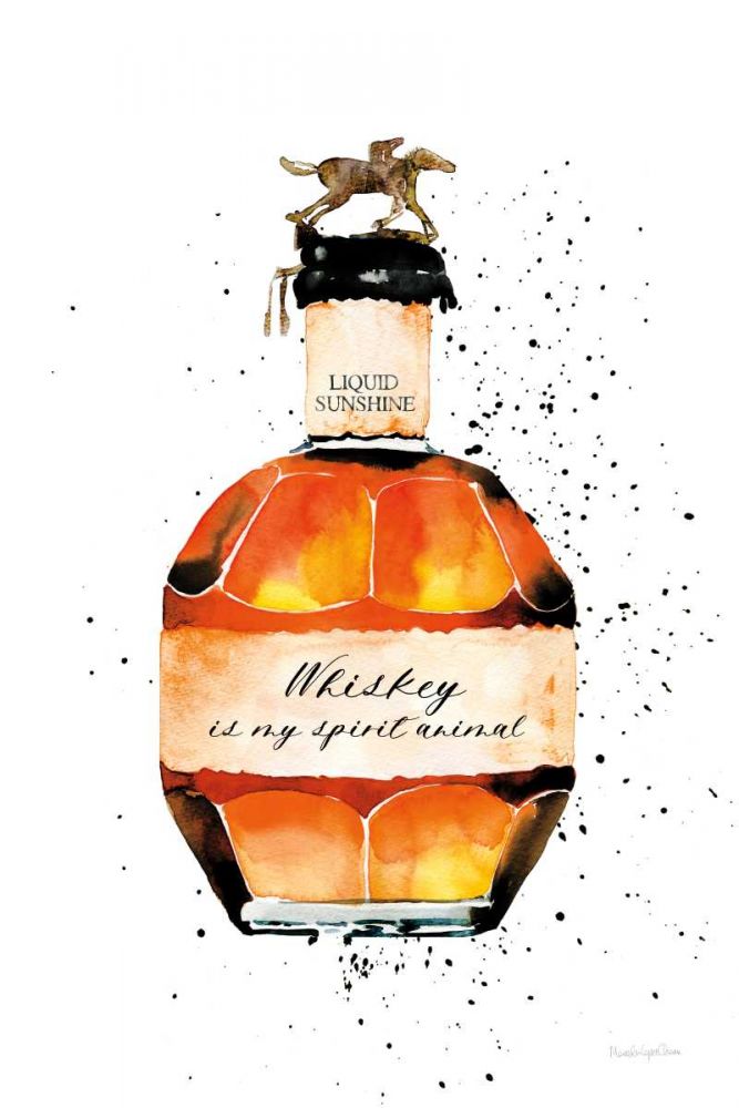 Whiskey Spirit Animal art print by Mercedes Lopez Charro for $57.95 CAD