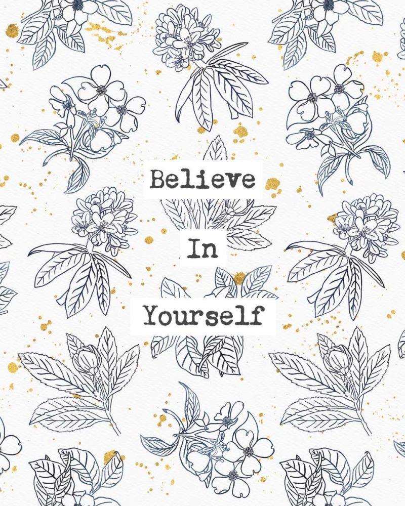 Indigo Blooms Believe art print by Wild Apple Portfolio for $57.95 CAD