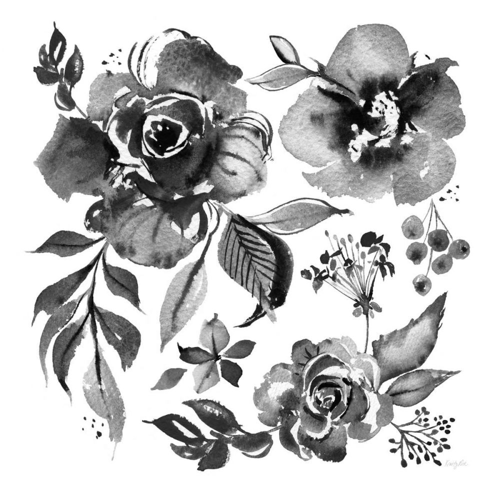 Delft Delight III Black No Words art print by Kristy Rice for $57.95 CAD