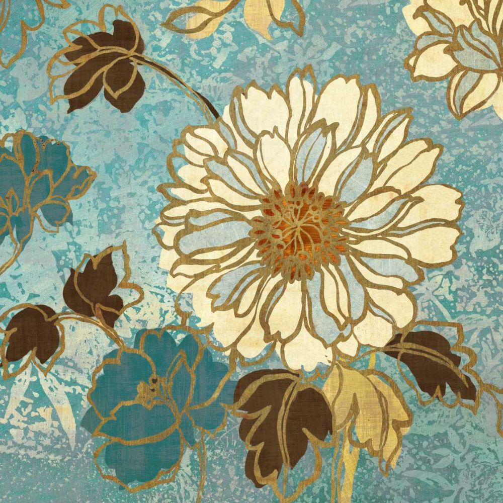Sophias Flowers II - Blue art print by Wild Apple Portfolio for $57.95 CAD