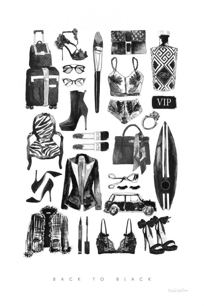 Back to Black I art print by Mercedes Lopez Charro for $57.95 CAD