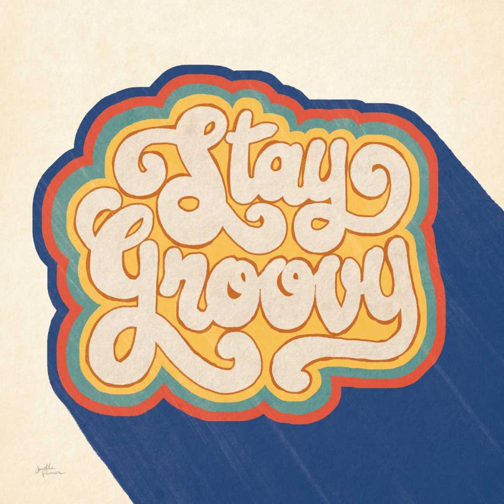 Stay Groovy I Bright art print by Janelle Penner for $57.95 CAD