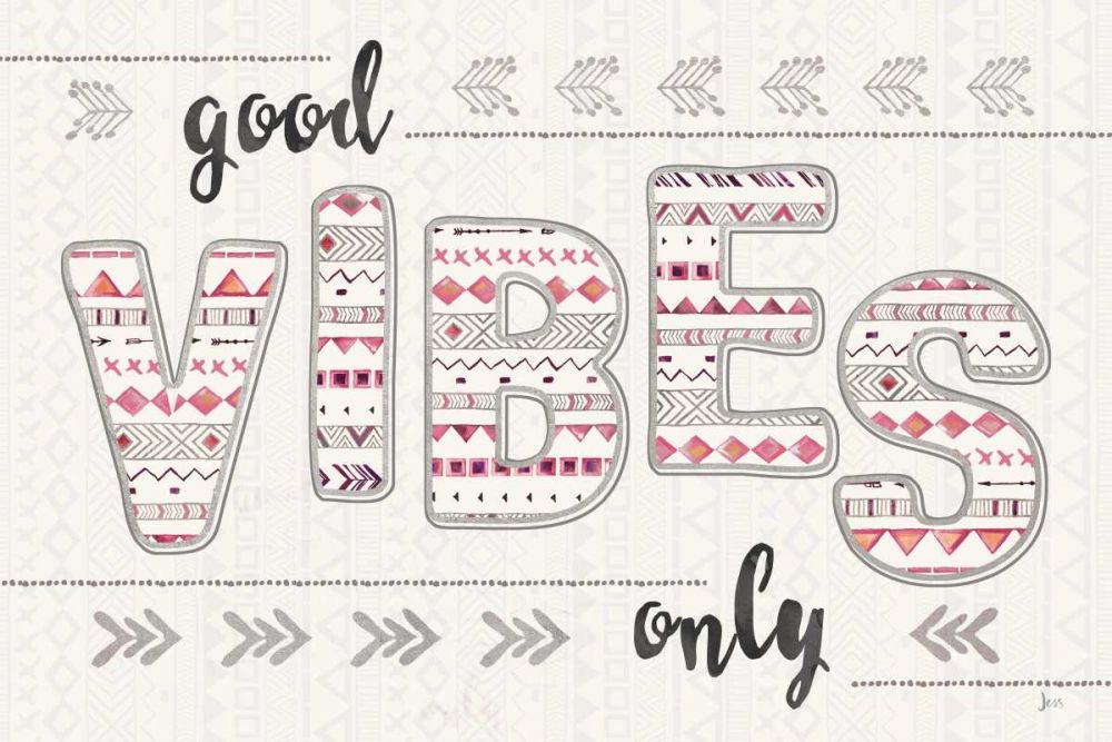 Boho Quotes III Pink Gray art print by Jess Aiken for $57.95 CAD