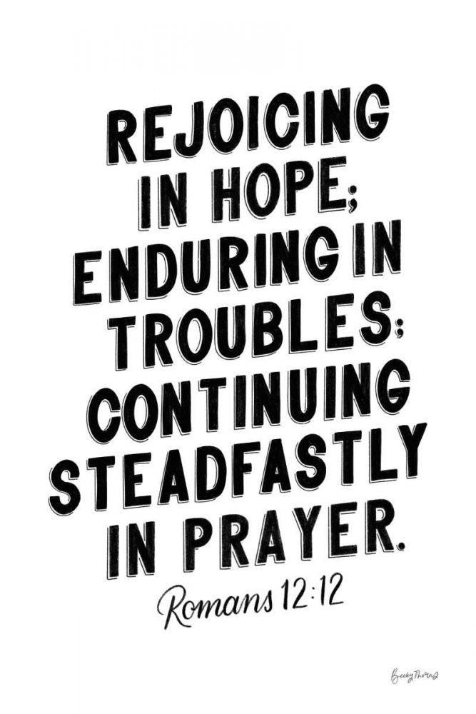 Bible Saying VI BW art print by Becky Thorns for $57.95 CAD