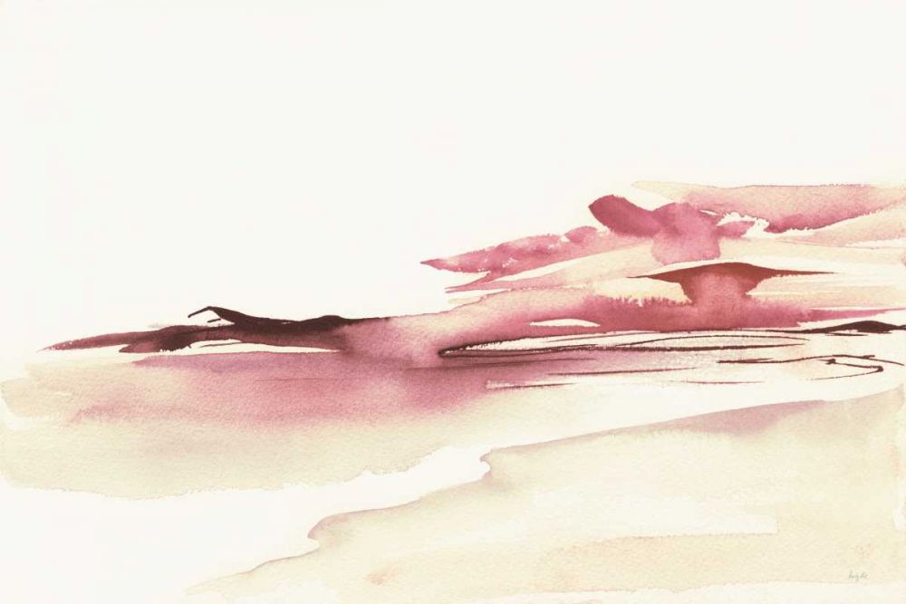 Pink Coastal Sunset art print by Kristy Rice for $57.95 CAD