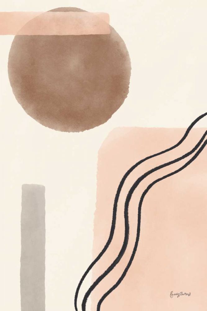 Geo Abstract II Neutral Pink art print by Becky Thorns for $57.95 CAD