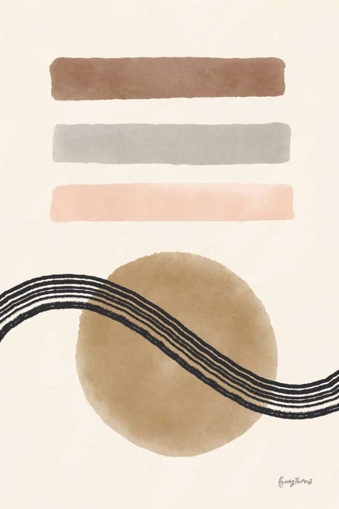 Geo Abstract IV Neutral Pink art print by Becky Thorns for $57.95 CAD