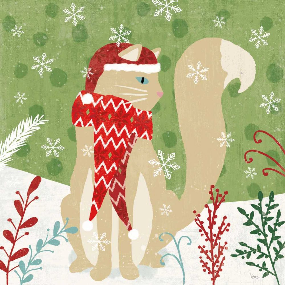Purrfect Holiday IV art print by Veronique Charron for $57.95 CAD
