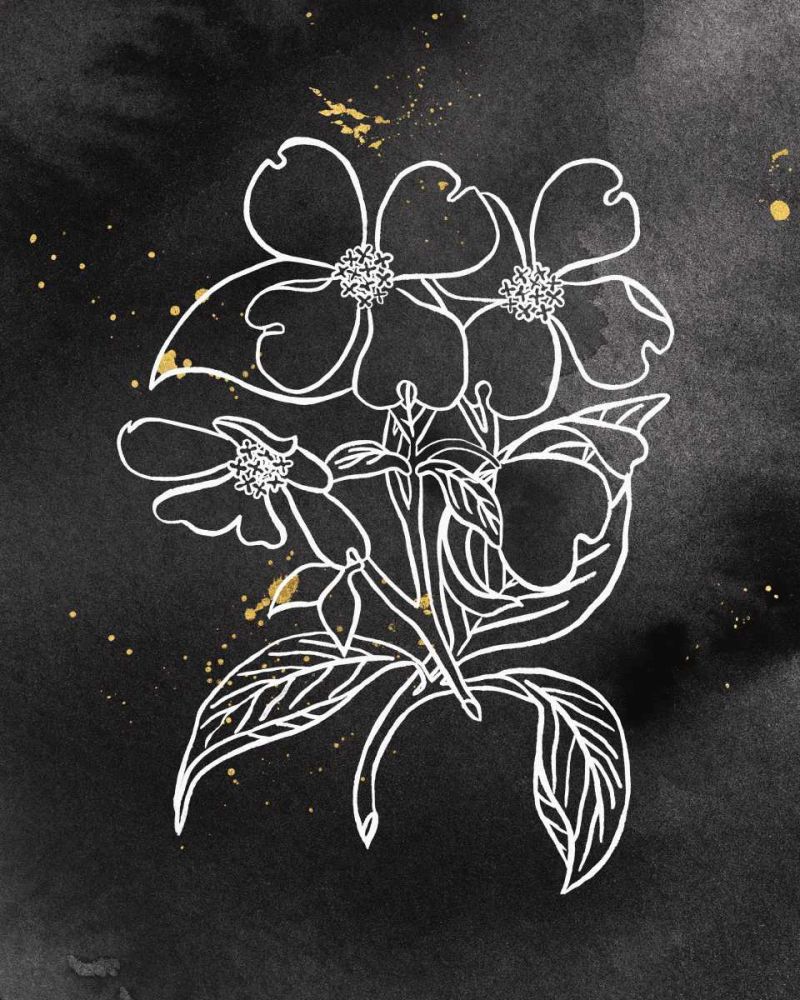 Indigo Blooms III Black art print by Wild Apple Portfolio for $57.95 CAD
