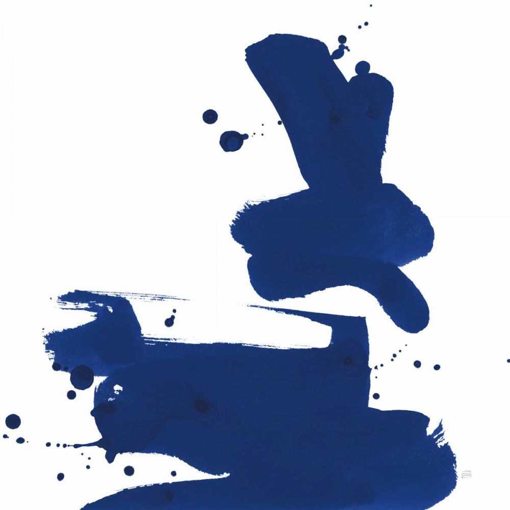 Cobalt Ink Drops III art print by Chris Paschke for $57.95 CAD