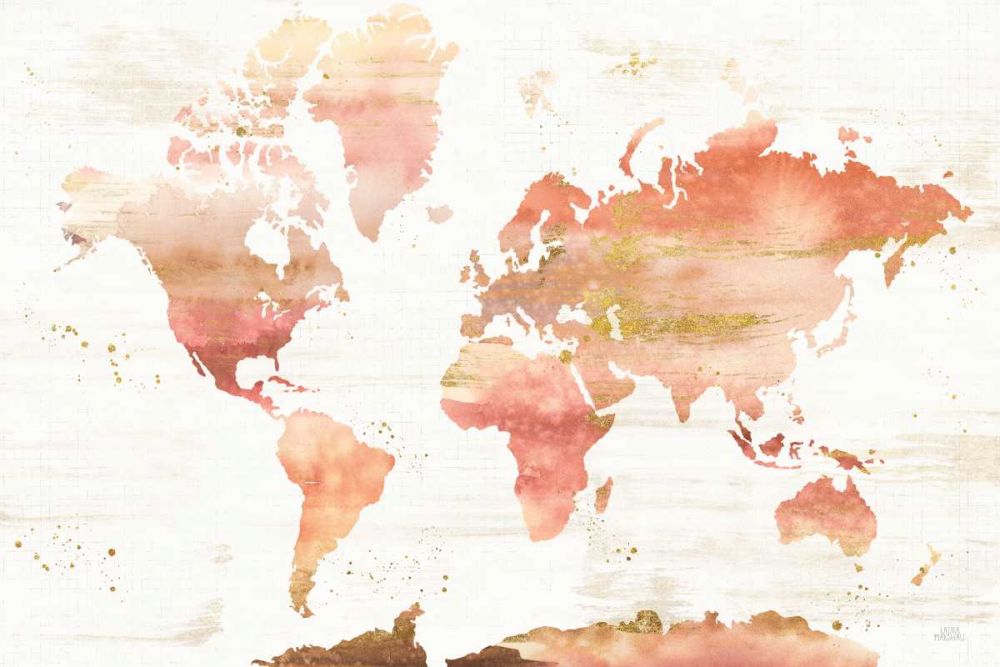 Desert Blooms Abstract Map art print by Laura Marshall for $57.95 CAD