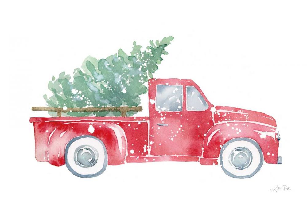 Christmas Truck art print by Katrina Pete for $57.95 CAD