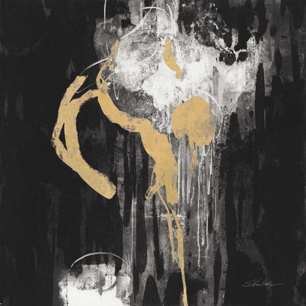 Golden Rain I BW art print by Silvia Vassileva for $57.95 CAD