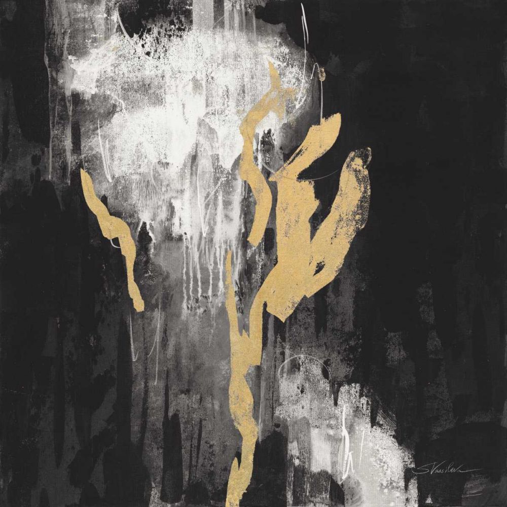 Golden Rain II BW art print by Silvia Vassileva for $57.95 CAD