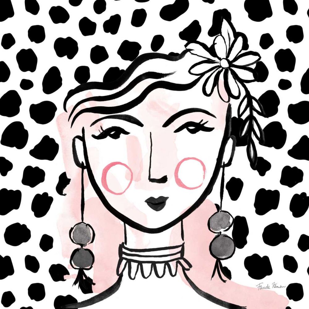Pretty Faces I PInk art print by Farida Zaman for $57.95 CAD