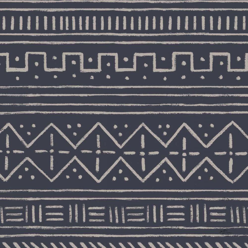 Jungle Love Pattern V Blue Sq II art print by Janelle Penner for $57.95 CAD