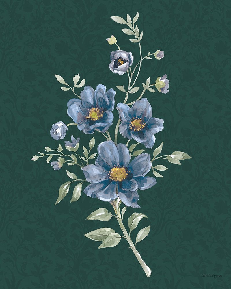 Floral Solitude II Dark art print by Beth Grove for $57.95 CAD