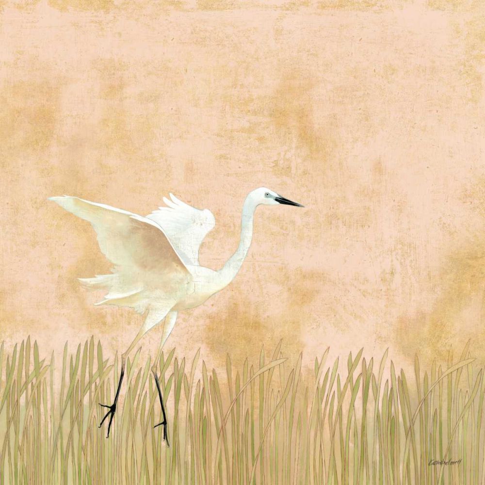 Egret Alighting I art print by Kathrine Lovell for $57.95 CAD