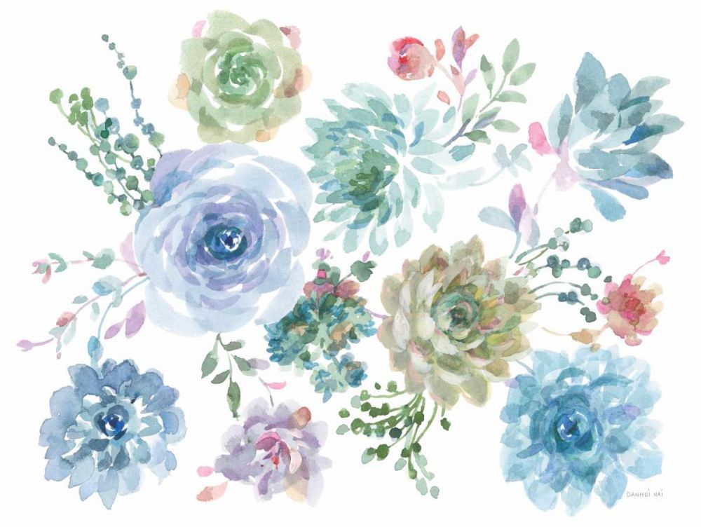 Pretty Succulents art print by Danhui Nai for $57.95 CAD