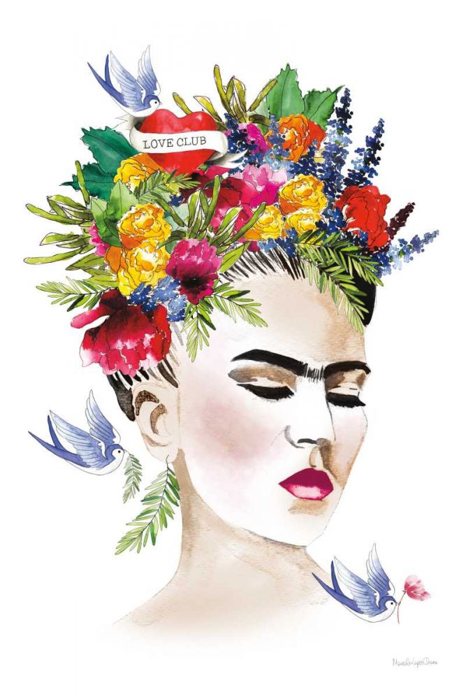 She is Frida art print by Mercedes Lopez Charro for $57.95 CAD
