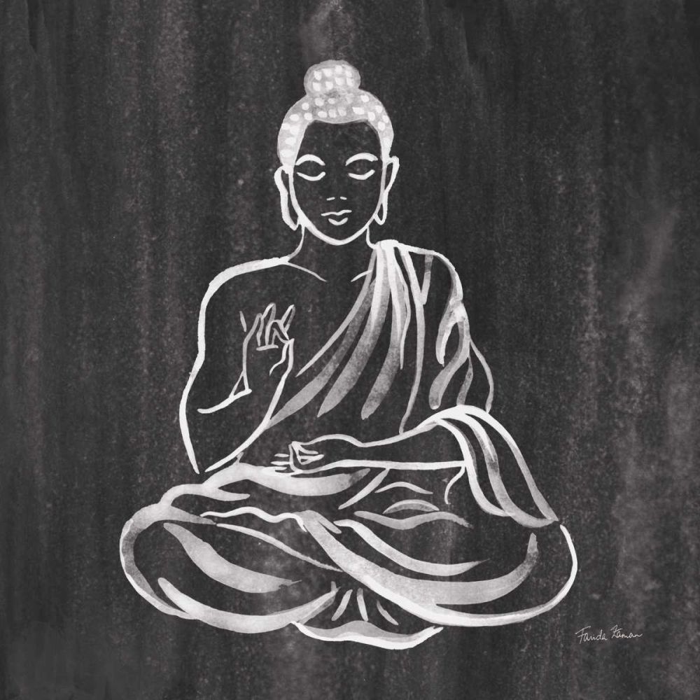 Buddha Gray art print by Farida Zaman for $57.95 CAD