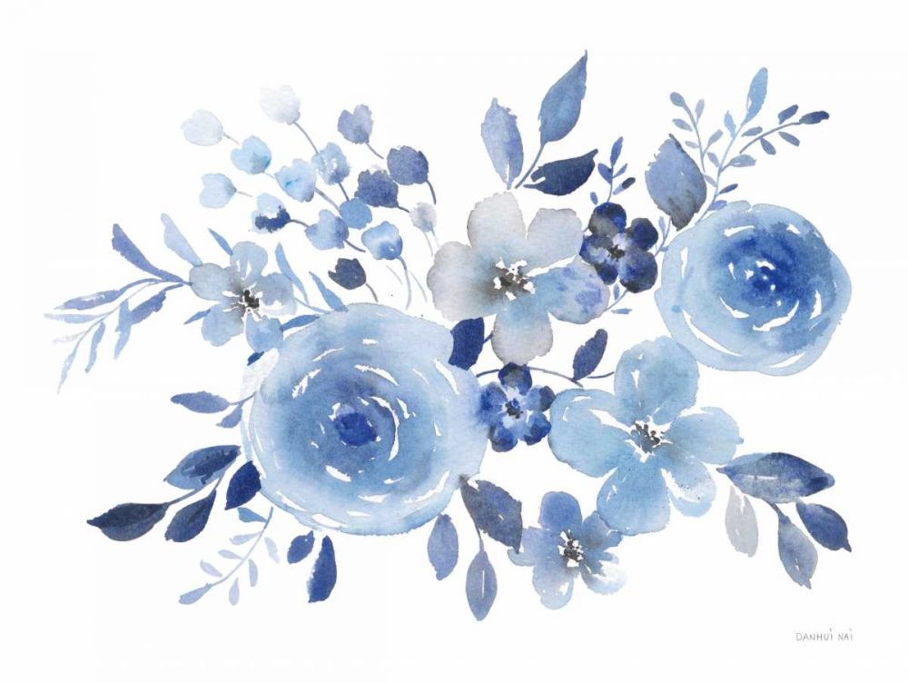 Fresh Blue Bower I art print by Danhui Nai for $57.95 CAD