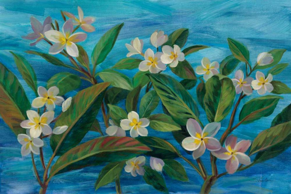 Oceanside Plumeria art print by Silvia Vassileva for $57.95 CAD