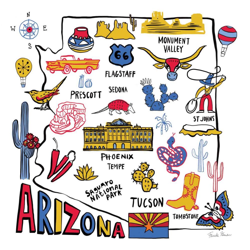 Arizona art print by Farida Zaman for $57.95 CAD