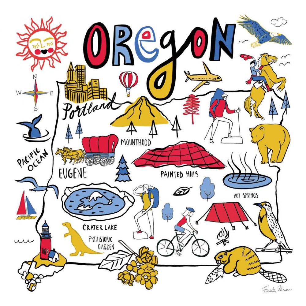 Oregon art print by Farida Zaman for $57.95 CAD