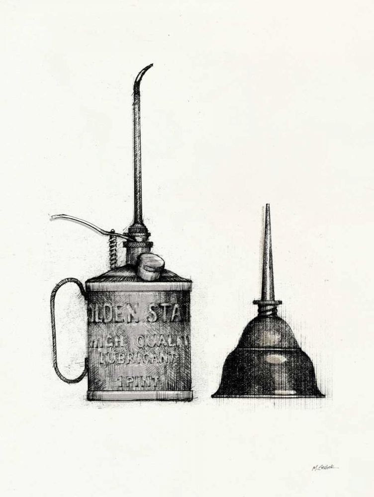 Oil Cans with Color Crop art print by Mike Schick for $57.95 CAD