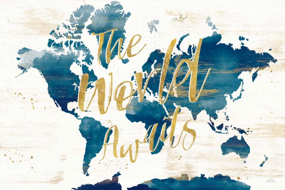 Desert Blooms Abstact Map The World art print by Laura Marshall for $57.95 CAD